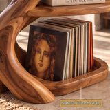 Vireevella Branching Sculpted Handcrafted Record Player Stand With Storage - Timberustic Record Player Stand With Storage