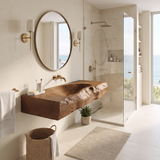 Vireirien Sculpted Live Edge Handcrafted Floating Bathroom Vanity with Integrated Sink Brown - Timberustic Floating Bathroom Vanity with Integrated Sink