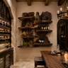 Viremont Live Edge Handcrafted Floating Wine Shelf by Timberustic — Dark Walnut finish