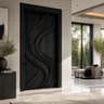 Vireowyn Sculpted Flowing Ribbon Handcrafted Door by Timberustic — Black finish