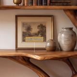 Aerionis Sculpted Solid Wood Console Table with Shelves - Timberustic Console Table with Shelves
