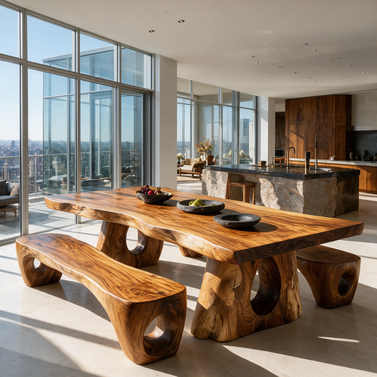 Valdoren Live Edge Solid Wood Dining Table - Timberustic Dining Table
