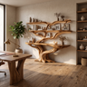 Arbordrift Handcrafted Tree Console Table with Shelves Brown - Timberustic Console Table with Shelves