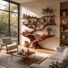 Arbordrift Handcrafted Tree Console Table with Shelves Mahogany - Timberustic Console Table with Shelves