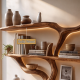 Arbordrift Handcrafted Tree Console Table with Shelves - Timberustic Console Table with Shelves
