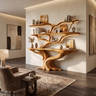 Arbordrift Handcrafted Tree Console Table with Shelves Teak - Timberustic Console Table with Shelves