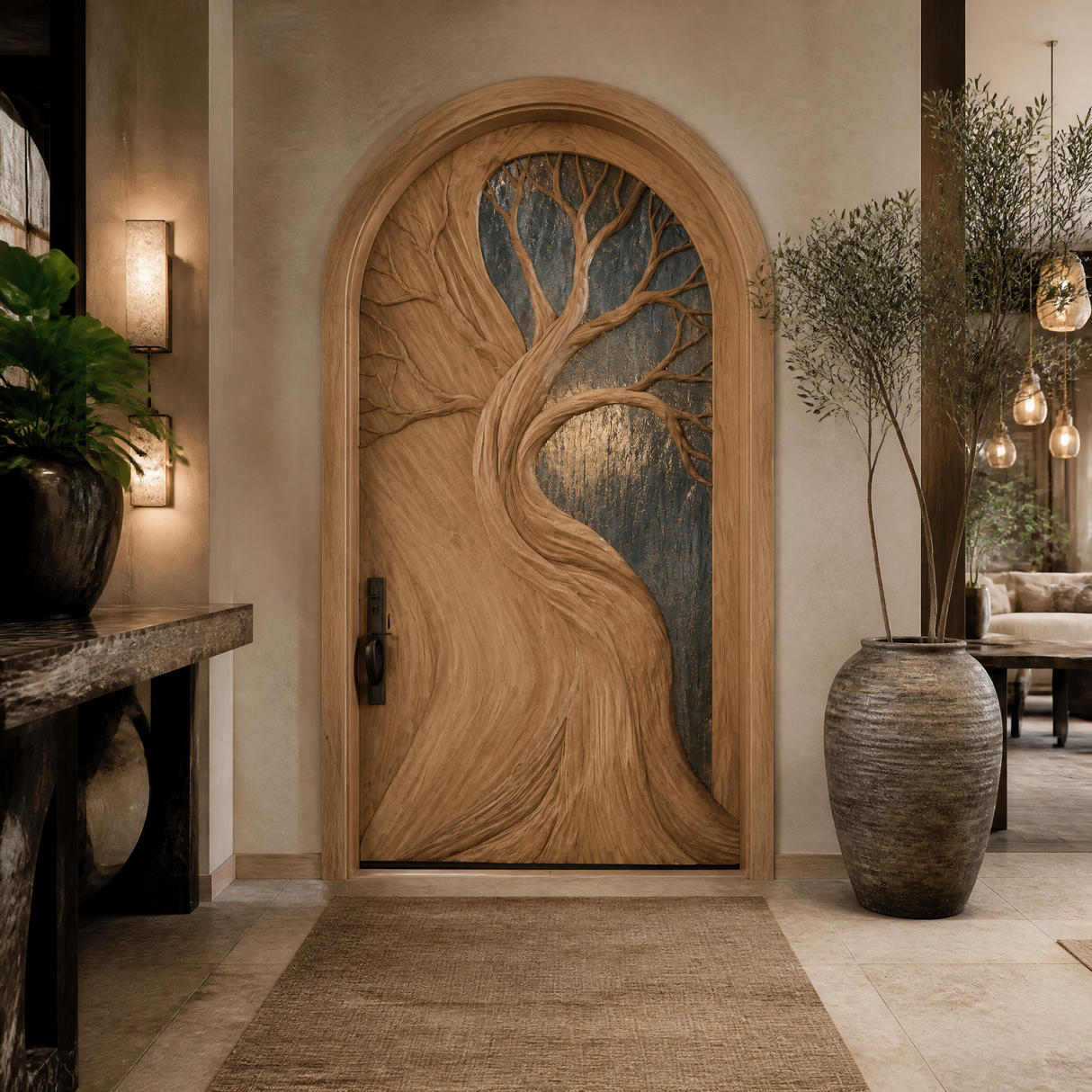 Arborelle Handcrafted Solid Wood Single Door