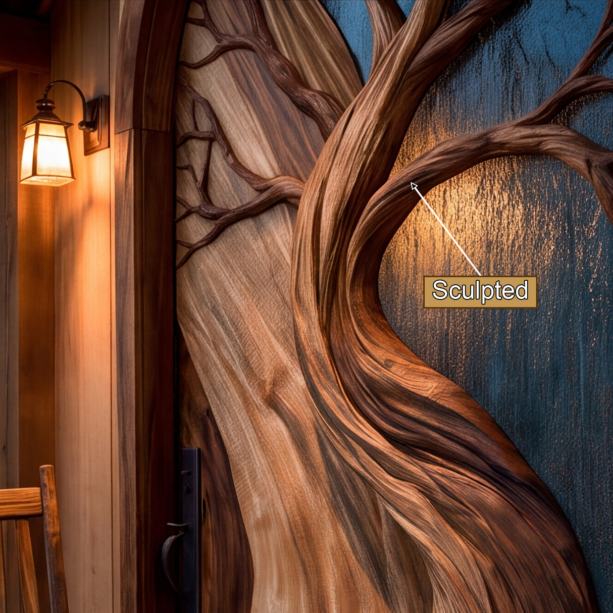 Arborelle Handcrafted Solid Wood Single Door