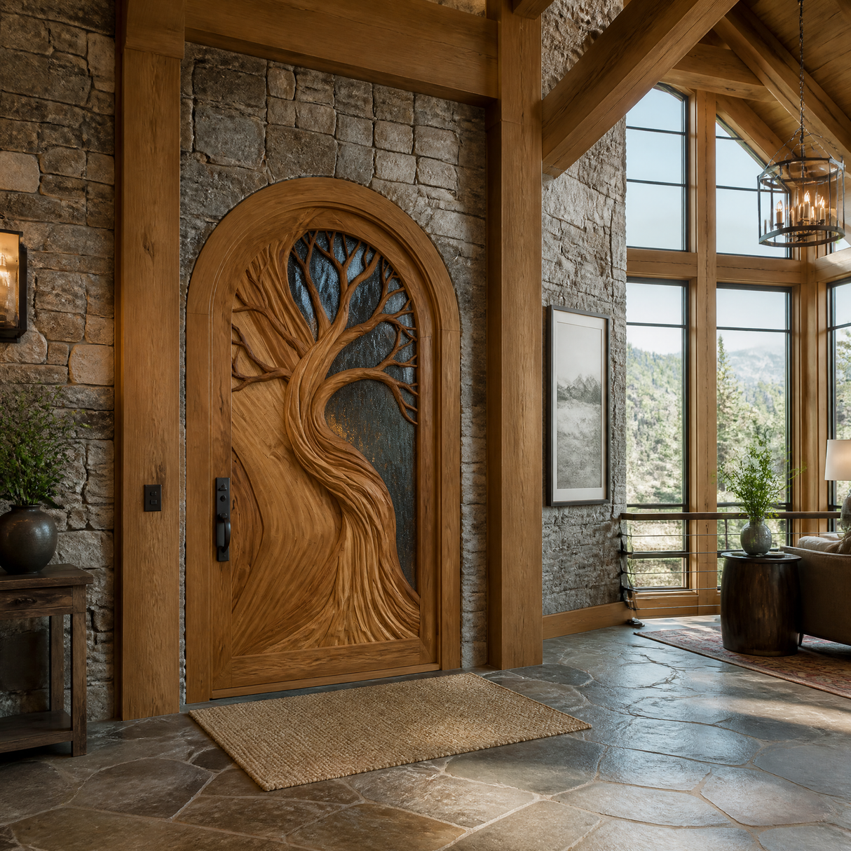 Arborelle Handcrafted Solid Wood Single Door