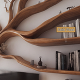 Arboreon Handcrafted Solid Wood Tree TV Console - Timberustic TV Console with Tree Shelf