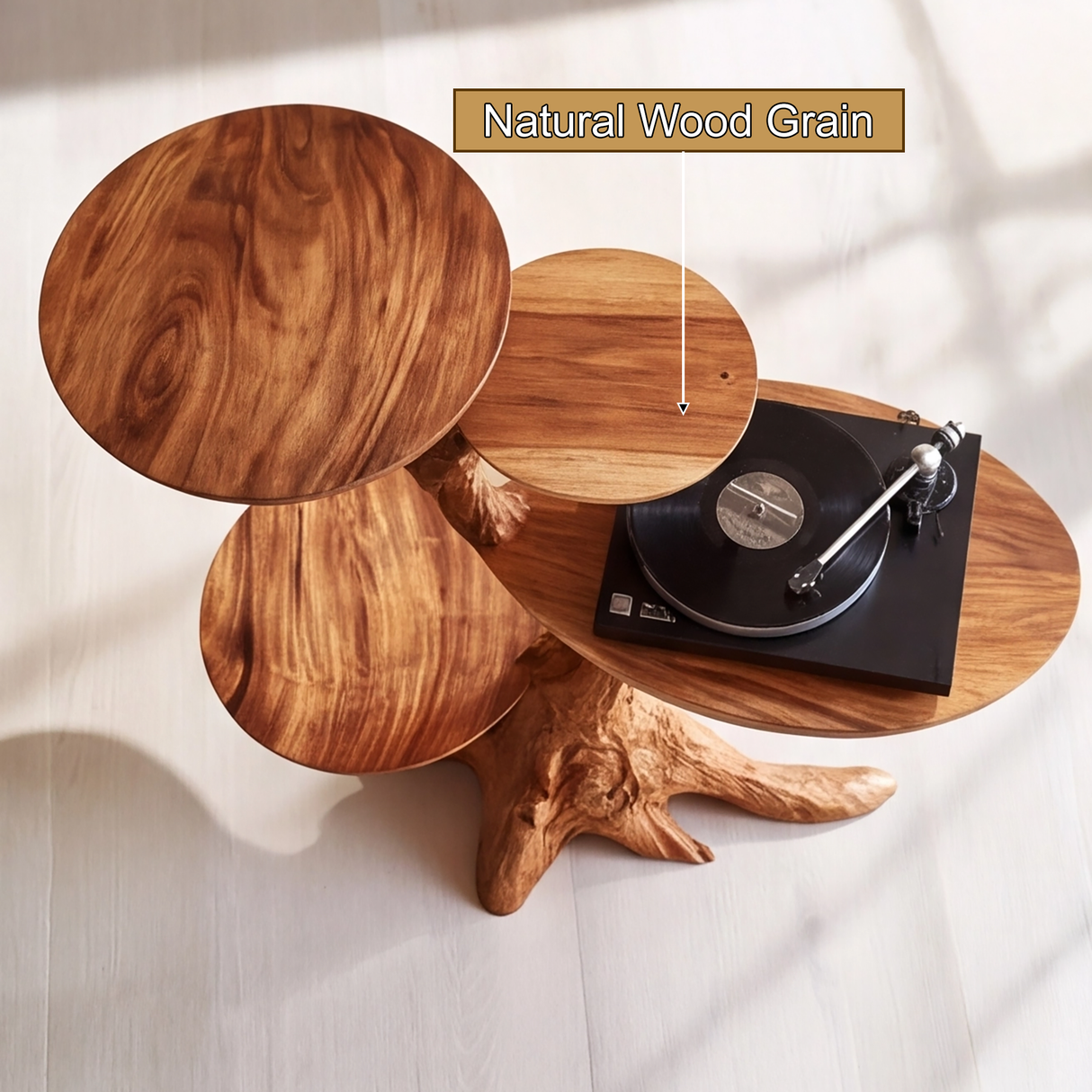 Arborwyn Handcrafted Solid Wood Record Player Stand SPA982951 - Timberustic Record Player Stand With Storage