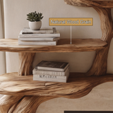 Arborwyn Sculpted Solid Wood Tree-Shaped Fireplace Mantel with Display Shelves - Timberustic Tree-Shaped Fireplace Mantel with Display Shelves
