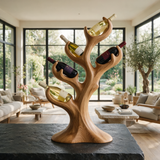 Arborwyn Sculpted Solid Wood Wine Rack