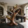 Arborwyn Sculpted Solid Wood Wine Rack