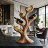 Arborwyn Sculpted Solid Wood Wine Rack