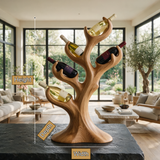 Arborwyn Sculpted Solid Wood Wine Rack