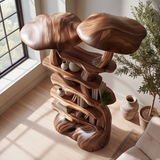 Arboryn Sculpted Solid Wood Mushroom Bookshelf