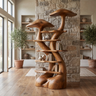 Arboryn Sculpted Solid Wood Mushroom Bookshelf