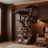 Arboryn Sculpted Solid Wood Mushroom Bookshelf