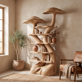 Arboryn Sculpted Solid Wood Mushroom Bookshelf