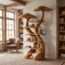Arboryn Sculpted Solid Wood Mushroom Bookshelf