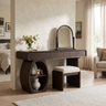 Arbrelia Sculpted Solid Wood Cosmetic Table