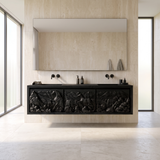 Ardovale Handcrafted Solid Wood Floating Bathroom Vanity with Integrated Sink and Drawers