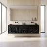 Ardovale Handcrafted Solid Wood Floating Bathroom Vanity with Integrated Sink and Drawers