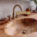 Arvella Live Edge Solid Wood Floating Bathroom Vanity with Integrated Sink - Timberustic Floating Bathroom Vanity with Integrated Sink
