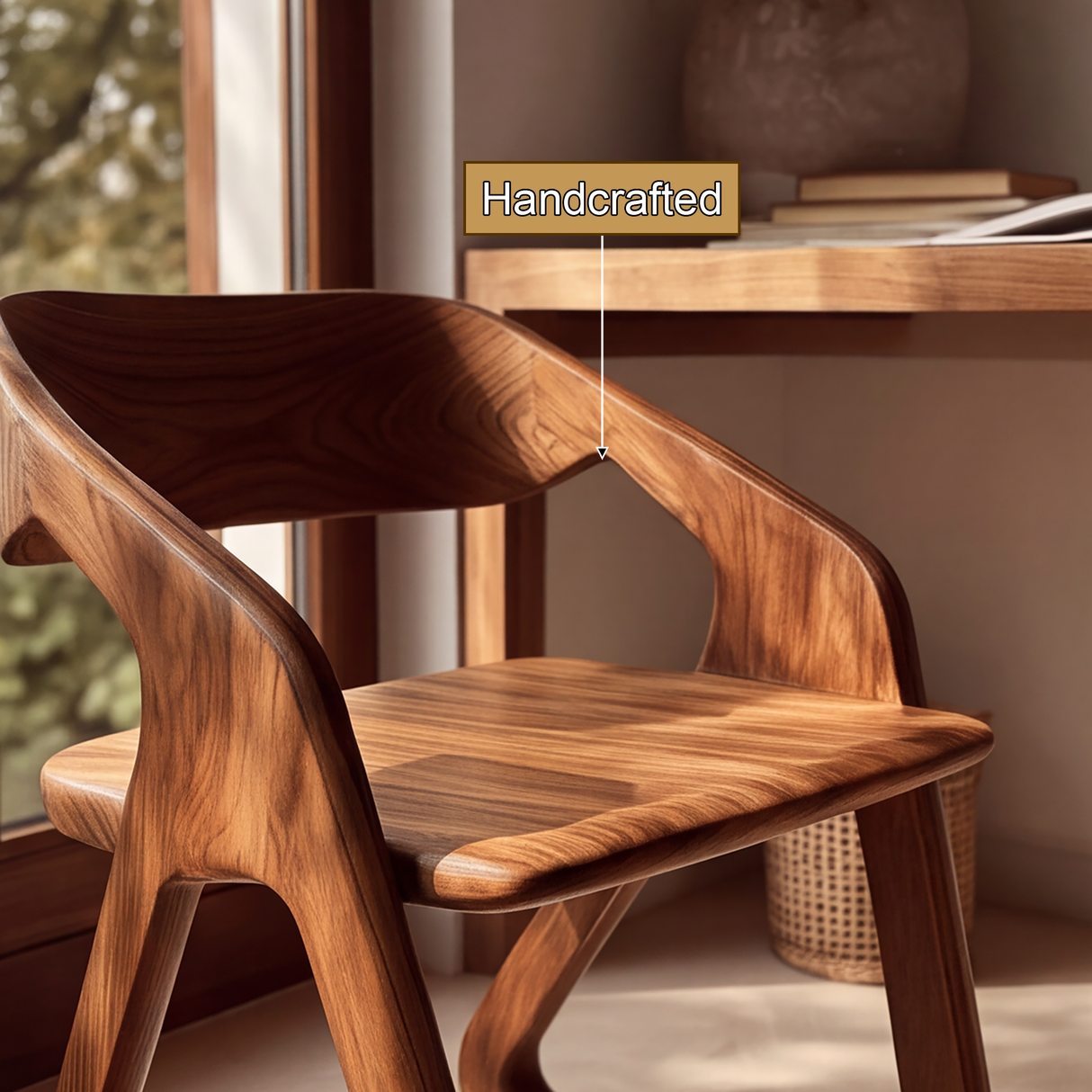 Arvelle Handcrafted Solid Wood Dining Chair - Timberustic Dining Chair