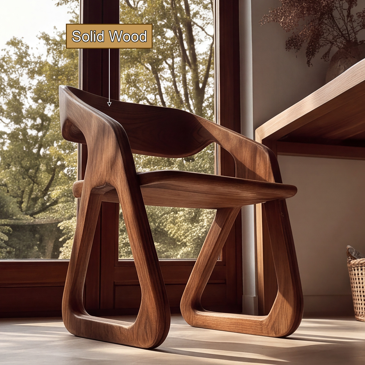 Arvelle Handcrafted Solid Wood Dining Chair - Timberustic Dining Chair