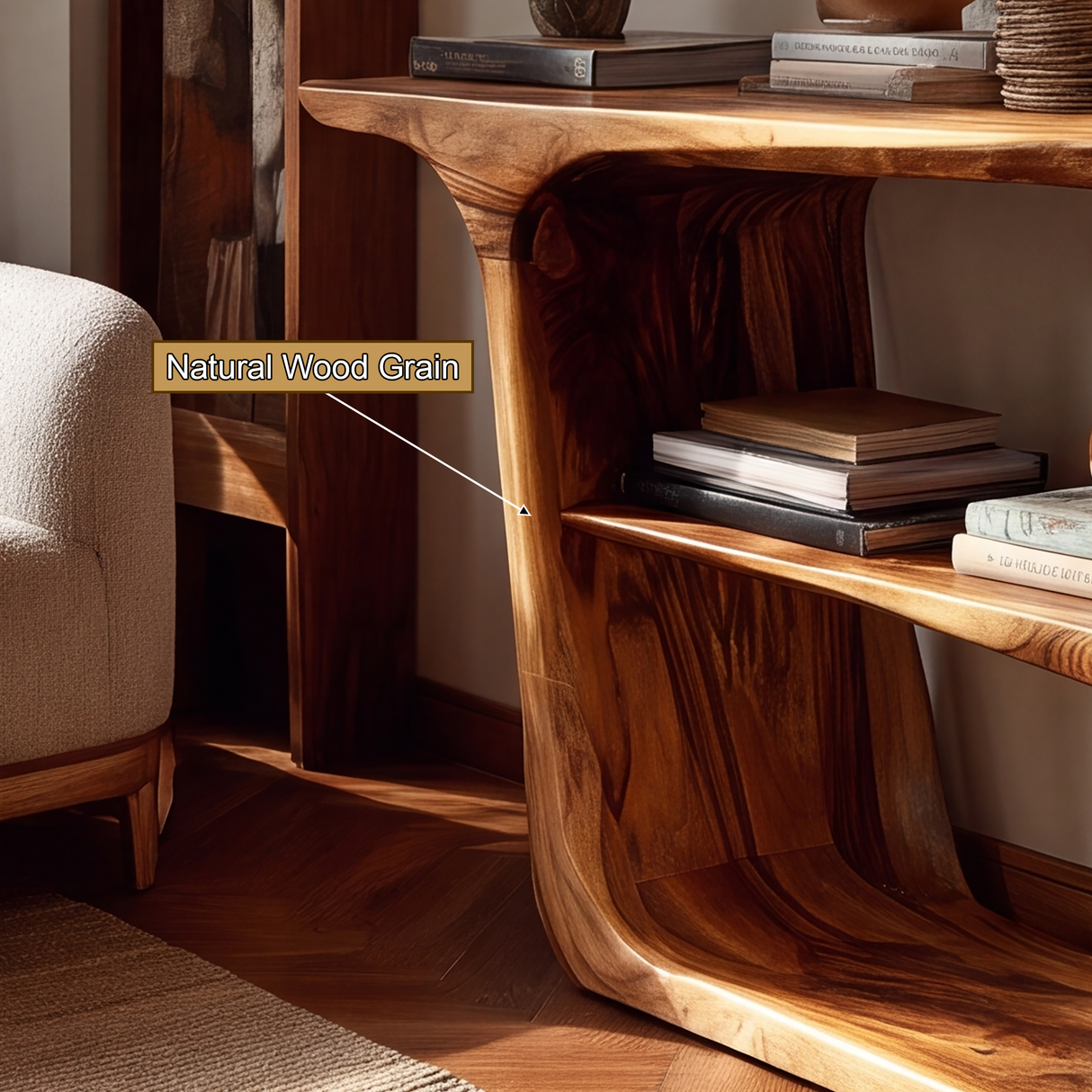 Arven Live Edge Solid Wood Console Table