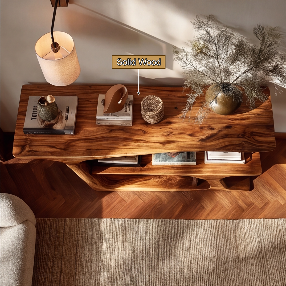 Arven Live Edge Solid Wood Console Table