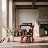 Auralith Sculpted Solid Wood Record Player Stand
