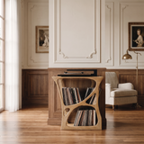Auralith Sculpted Solid Wood Record Player Stand