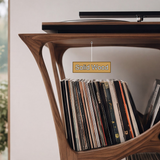 Auralith Sculpted Solid Wood Record Player Stand