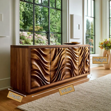 Aurelia Sculpted Solid Wood Sideboard Cabinet