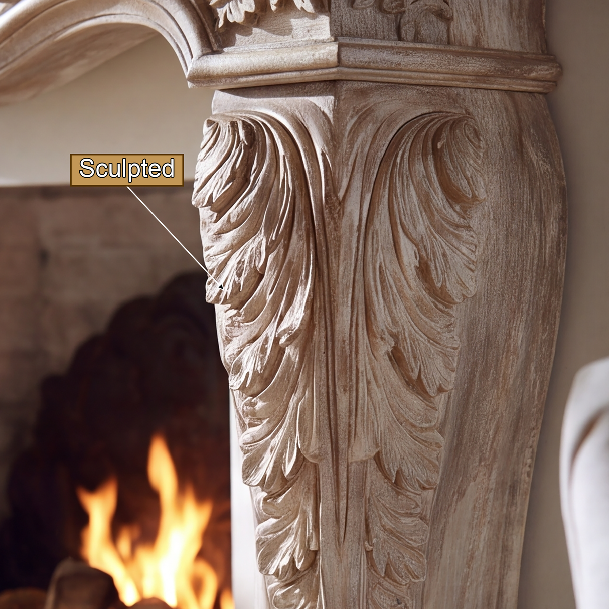 Aurelisse Handcrafted Solid Wood Fireplace Mantel Surround