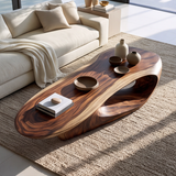 Aurelith Sculpted Solid Wood Coffee Table SPA248715 - TimbeRustic Coffee Table