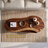 Aurelith Sculpted Solid Wood Coffee Table SPA248715 - TimbeRustic Coffee Table