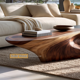 Aurelith Sculpted Solid Wood Coffee Table SPA248715 - TimbeRustic Coffee Table