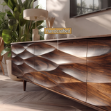 Aurelith Sculpted Solid Wood TV Cabinet - Timberustic TV Cabinet