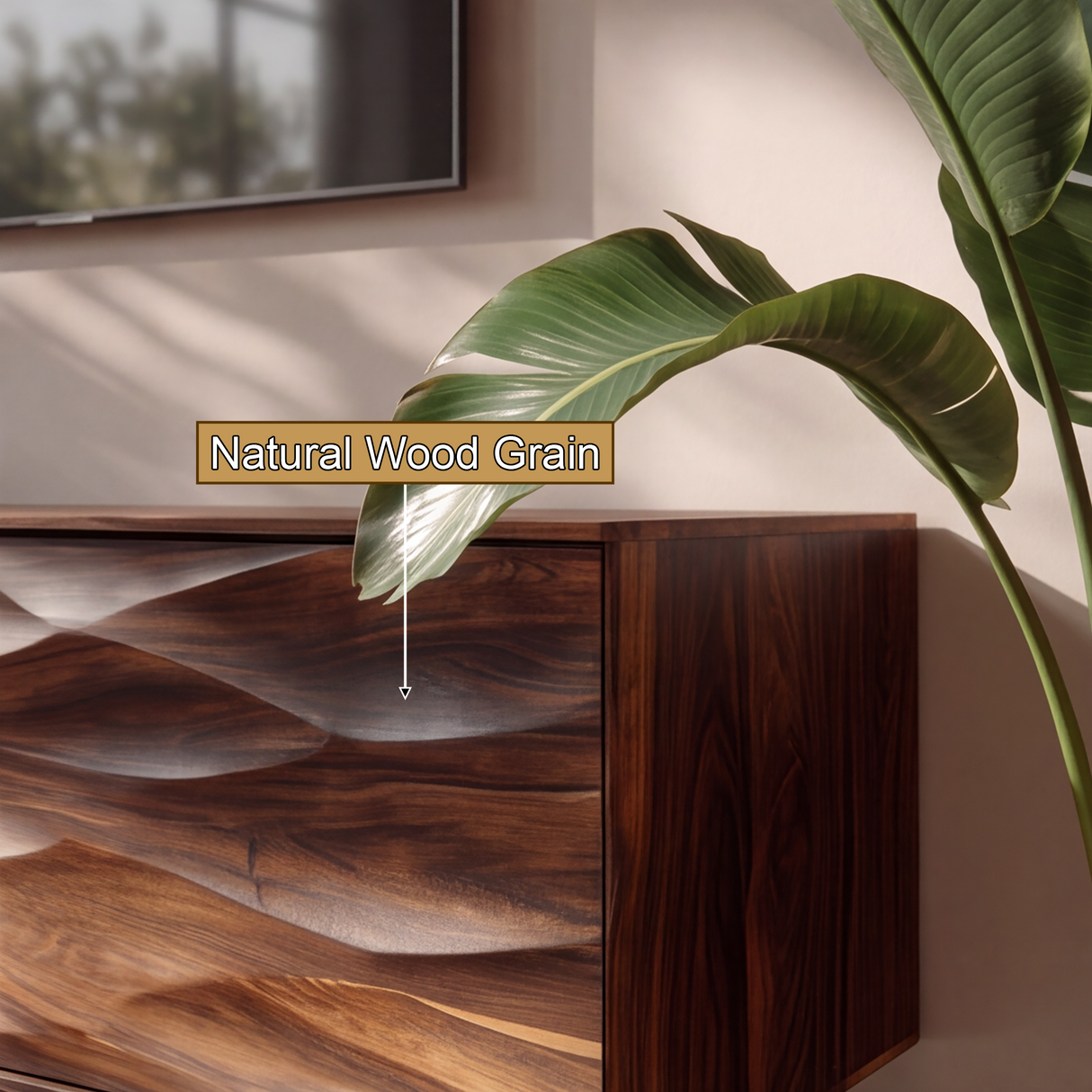 Aurelith Sculpted Solid Wood TV Cabinet - Timberustic TV Cabinet