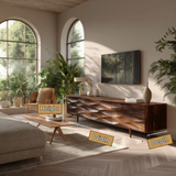 Aurelith Sculpted Solid Wood TV Cabinet - Timberustic TV Cabinet