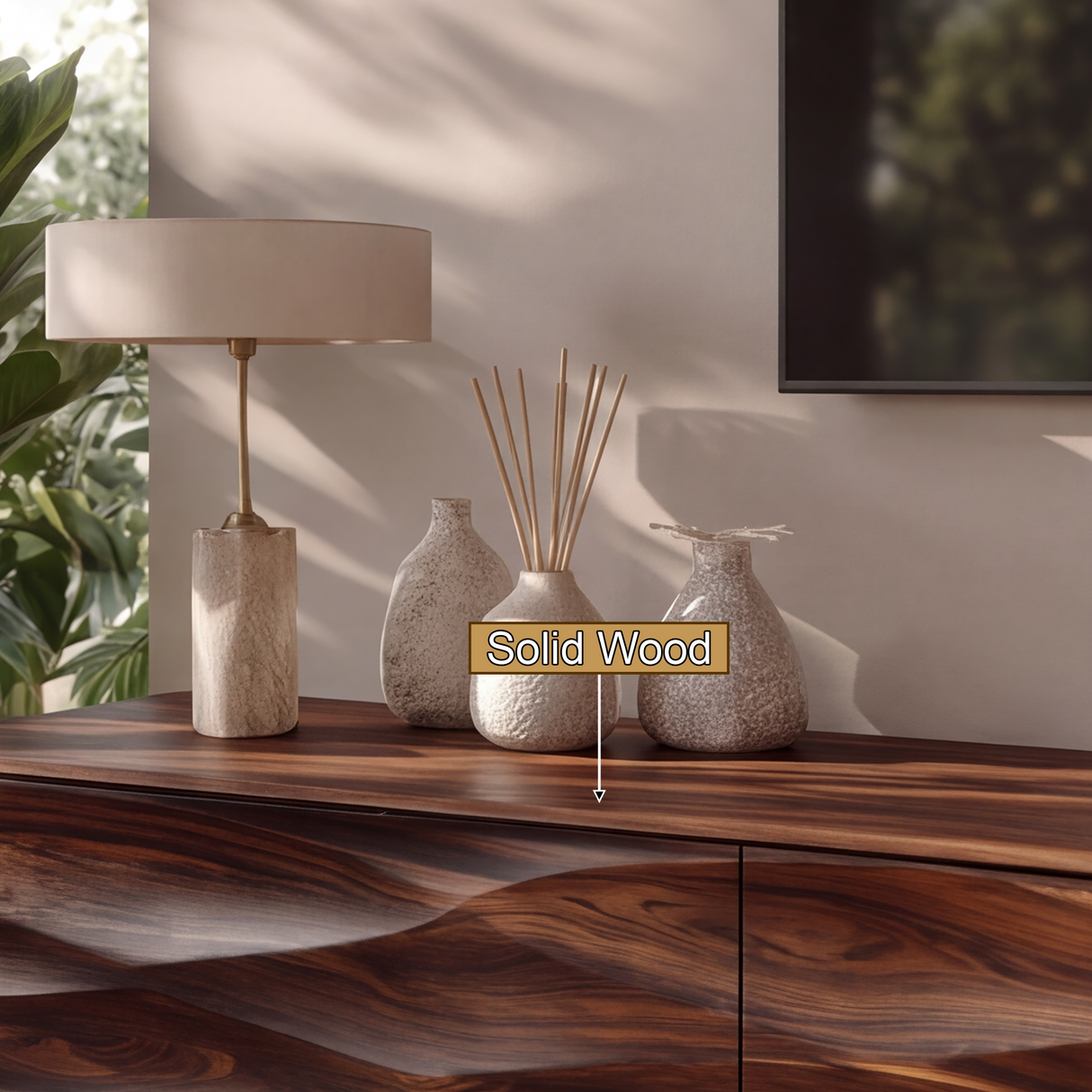 Aurelith Sculpted Solid Wood TV Cabinet - Timberustic TV Cabinet