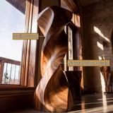 Aurelium Solid Wood Pedestal Stand