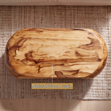 Aurellis Sculpted Solid Wood Coffee Table