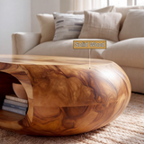 Aurellis Sculpted Solid Wood Coffee Table