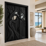 Aurelthorn Sculpted Solid Wood Double Door