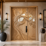 Aurelthorn Sculpted Solid Wood Double Door